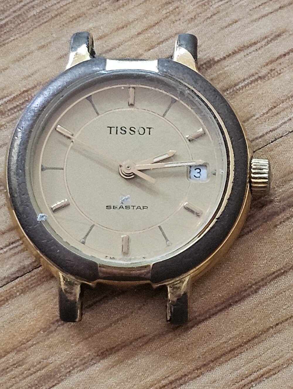 Tissot Gold and Cream Seastar Watch Head